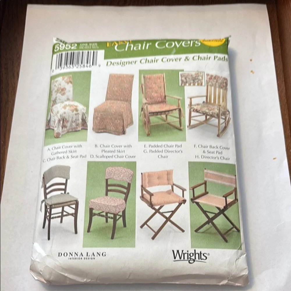 Designer Chair Cover & Chair Pad - Brown Pattern